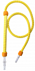 Hadice TopMark Amun pro vodní dýmky 185 cm žlutá vyplachovatelná